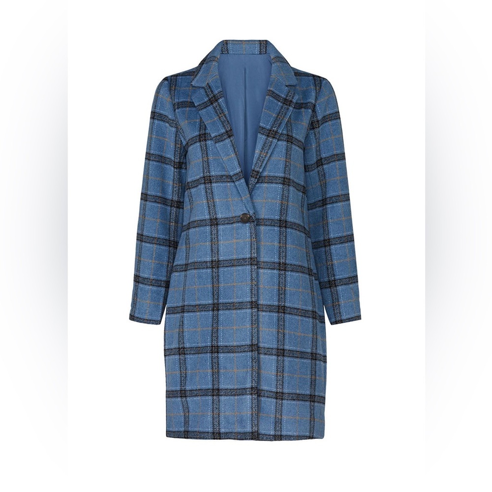 Rent the Runway Cupcakes & Cashmere Blue Robyn Plaid Coat